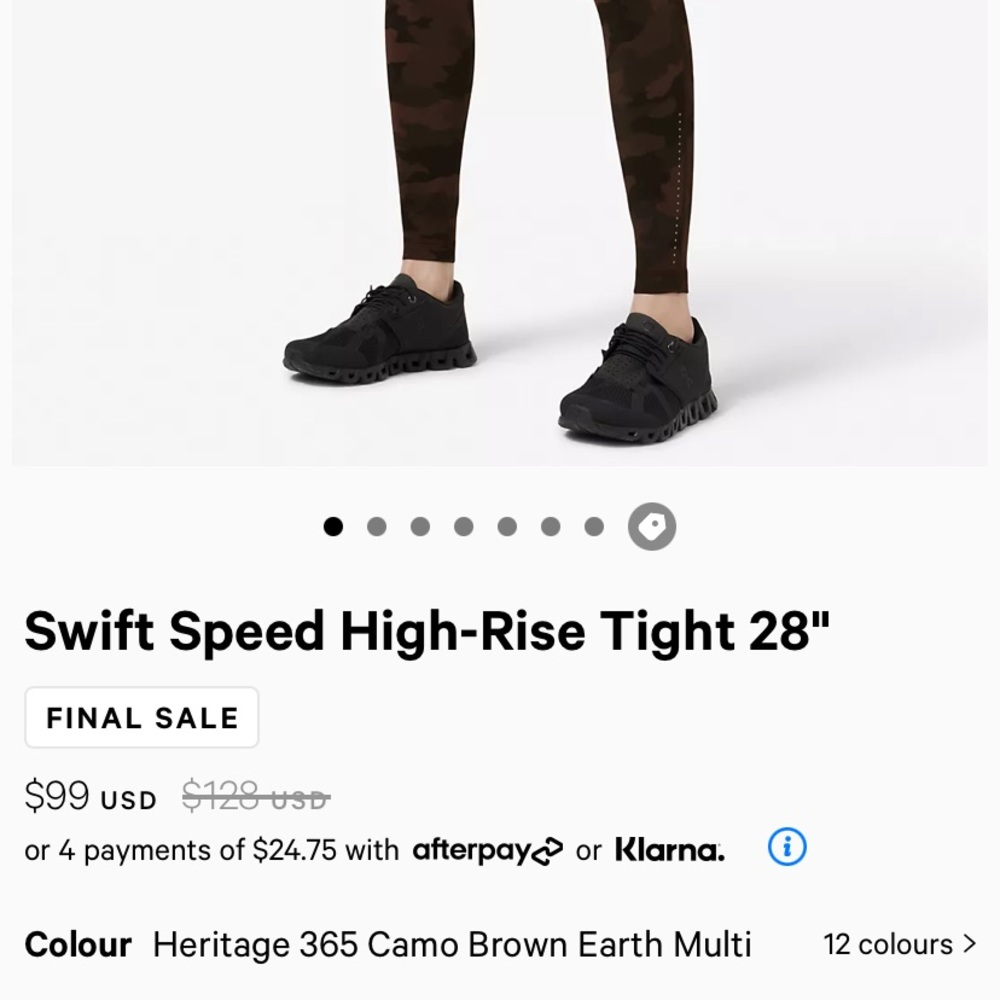 *NWT* Swift Speed High Rise Tight 28” - Picture 3 of 7
